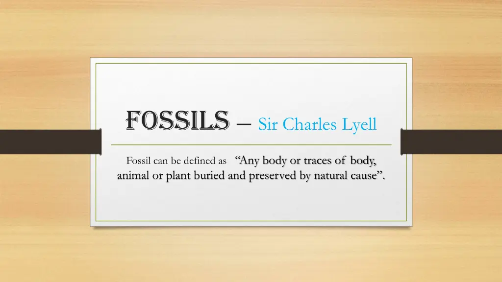 fossils sir charles lyell