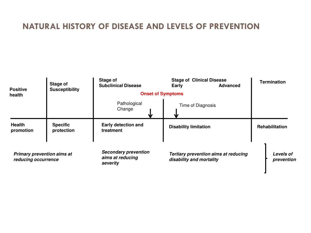 natural history of disease and levels 1