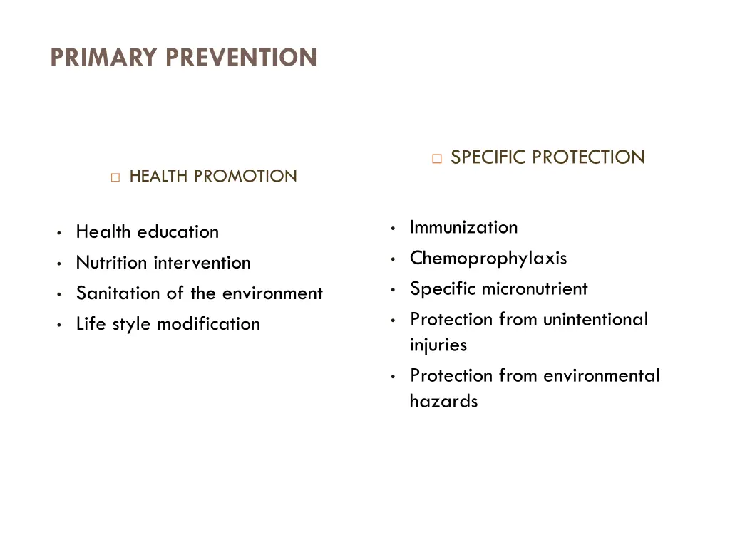 primary prevention