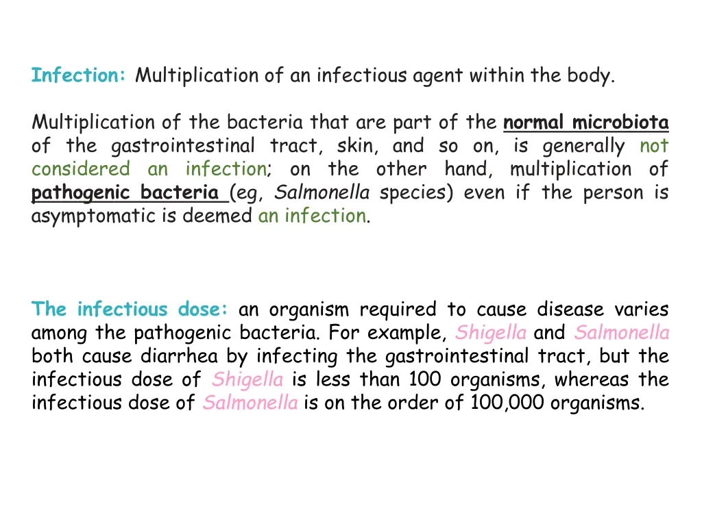 infection multiplication of an infectious agent