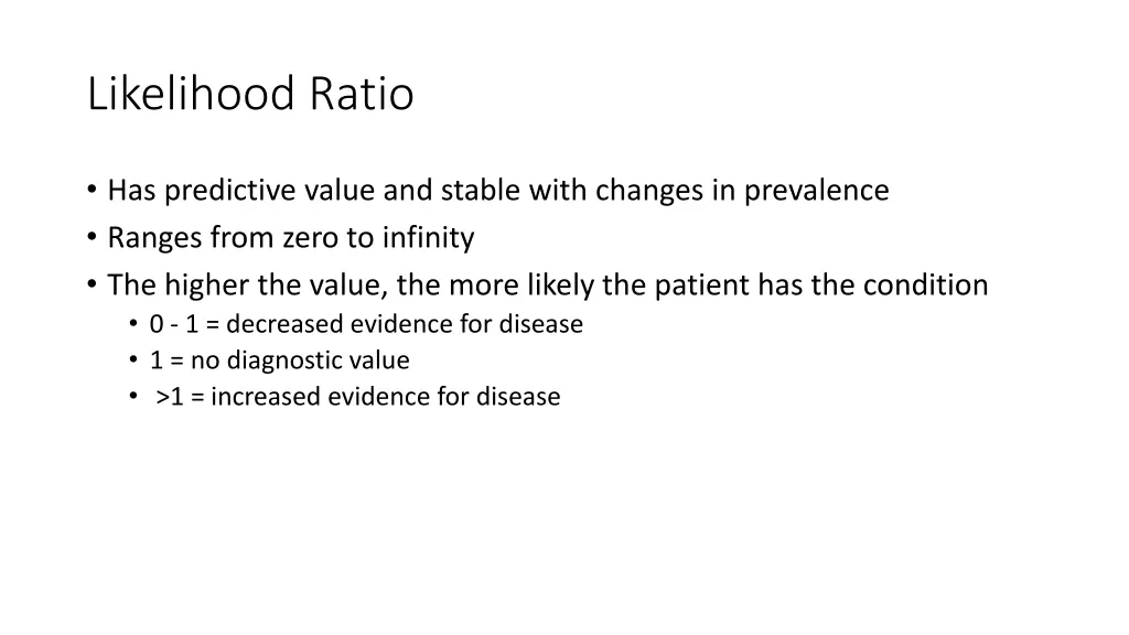 likelihood ratio