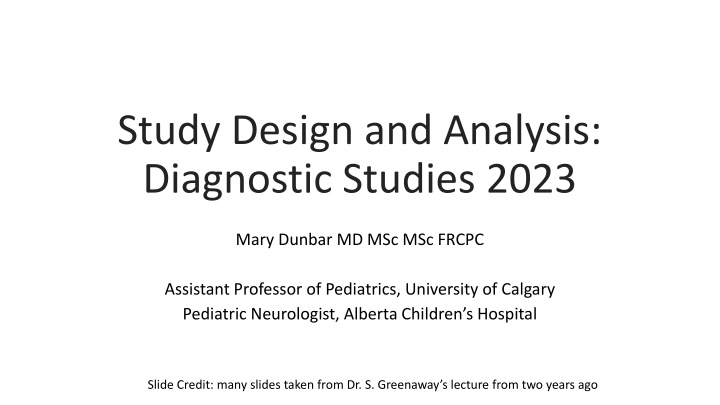 study design and analysis diagnostic studies 2023