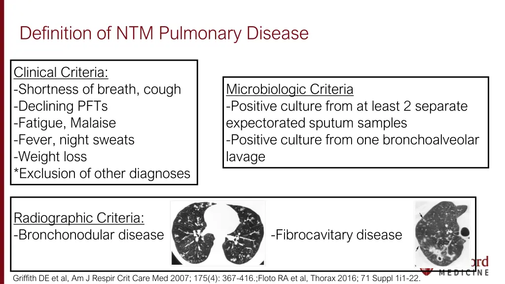 definition of ntm pulmonary disease