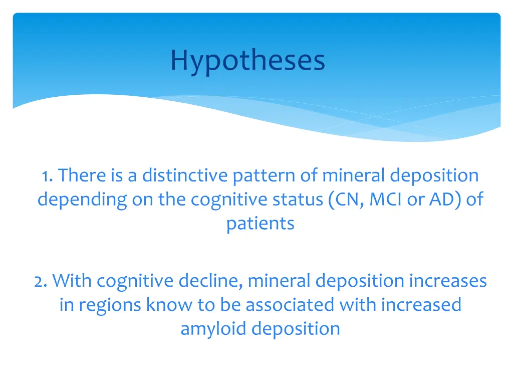 hypotheses