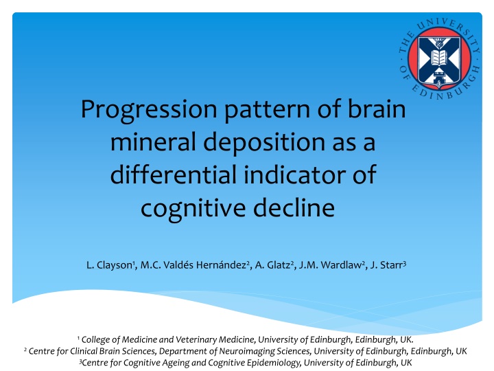 progression pattern of brain mineral deposition