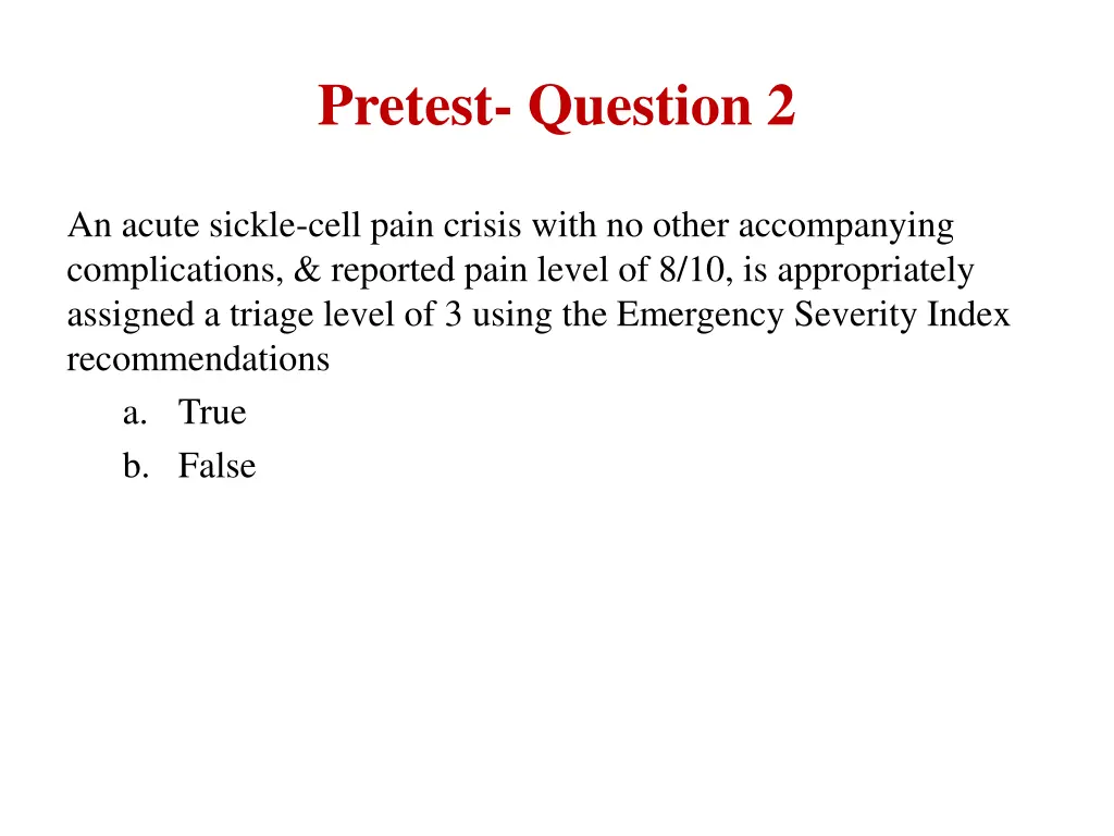 pretest question 2