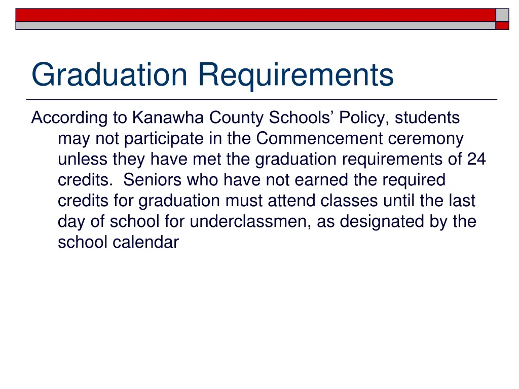 graduation requirements