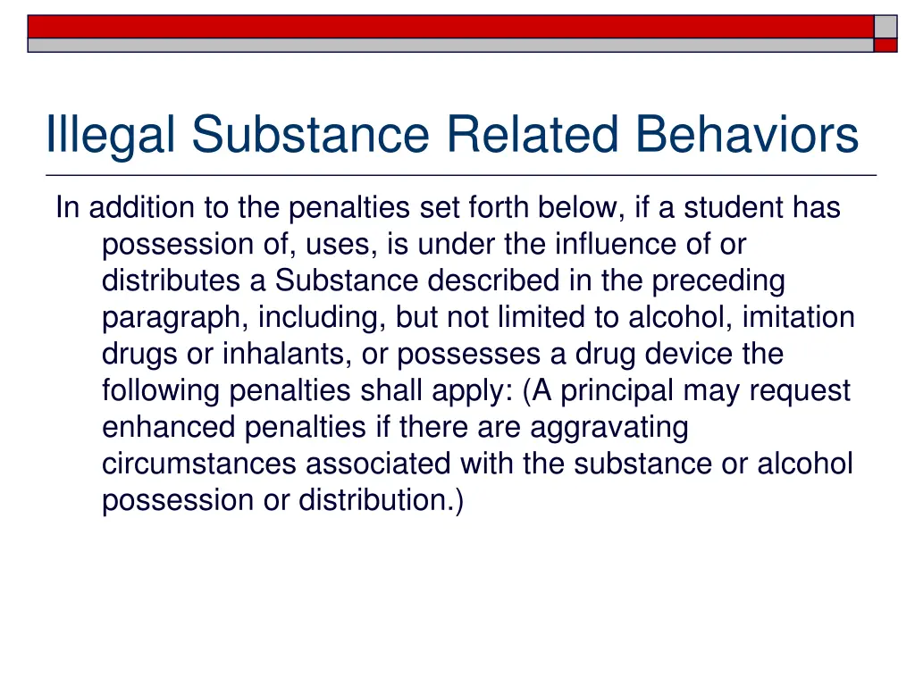 illegal substance related behaviors 2