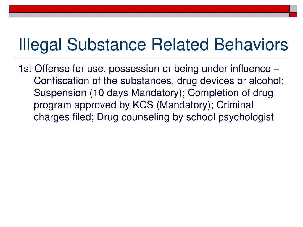 illegal substance related behaviors 3