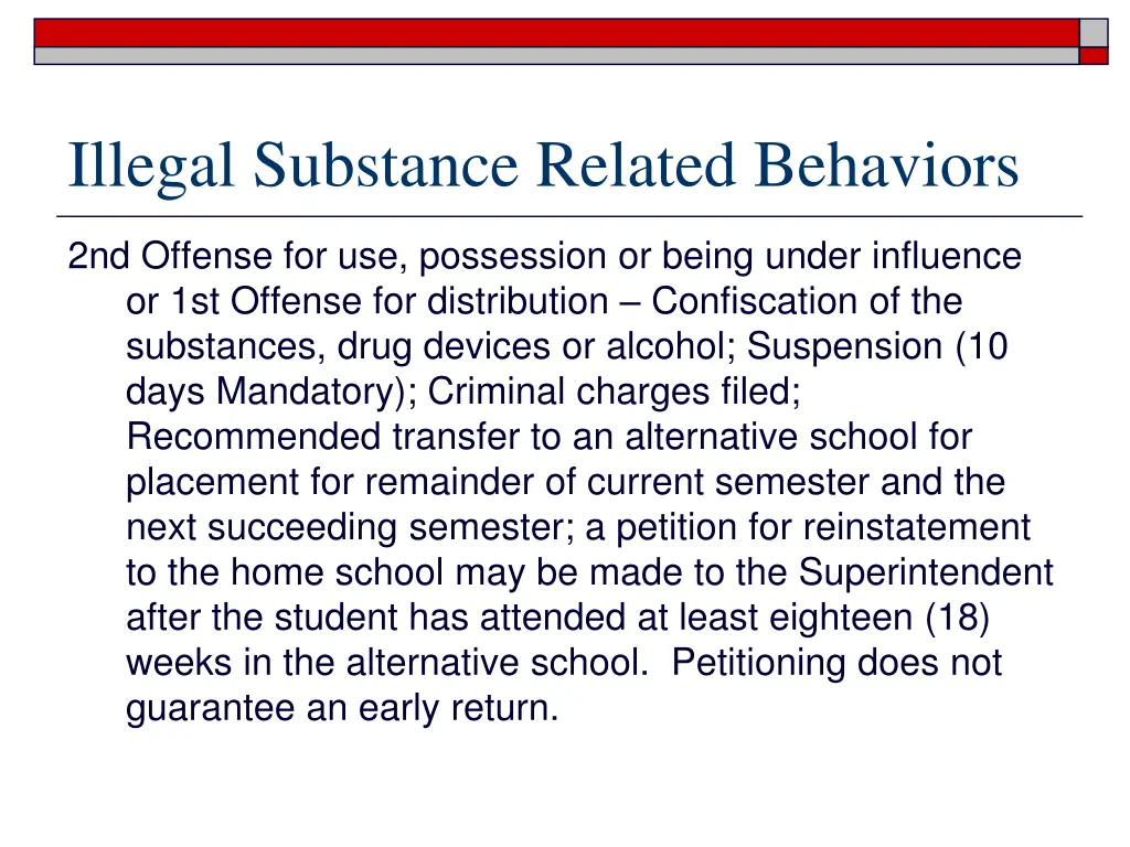 illegal substance related behaviors 4