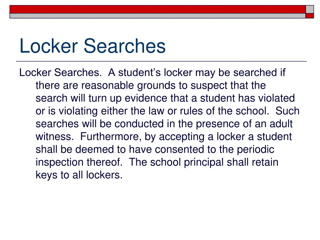 locker searches