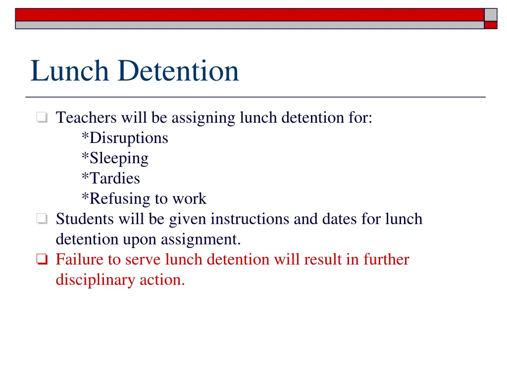 lunch detention