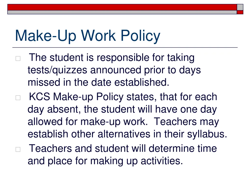 make up work policy