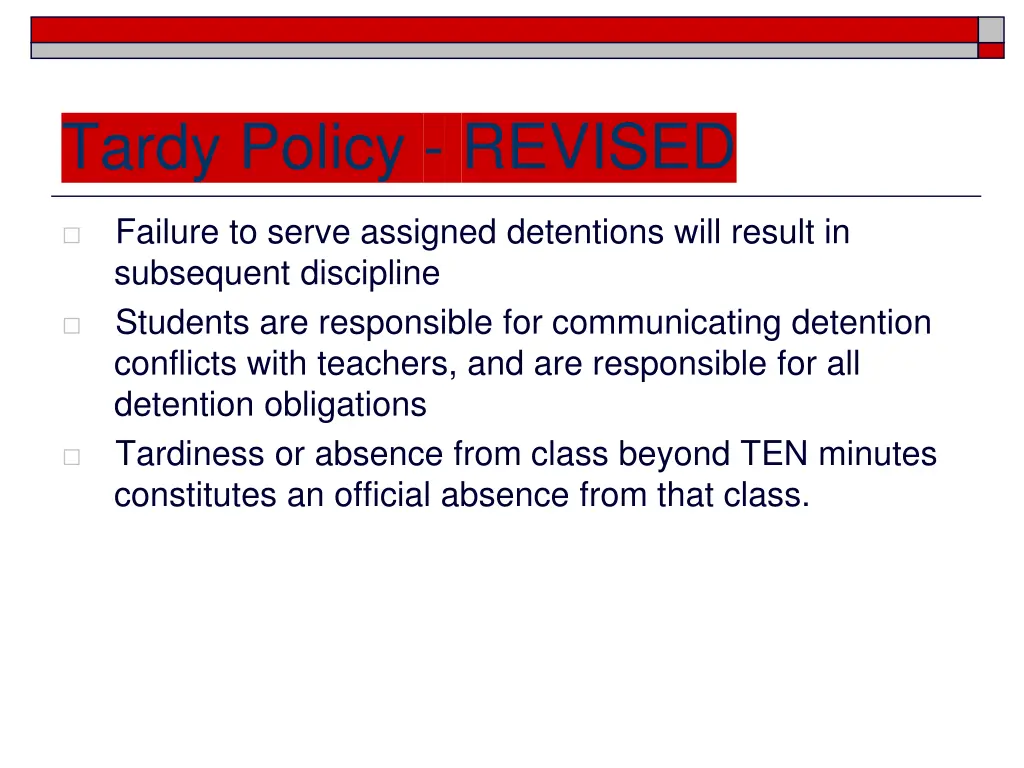 tardy policy revised 1