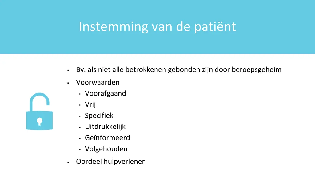 instemming van de pati nt