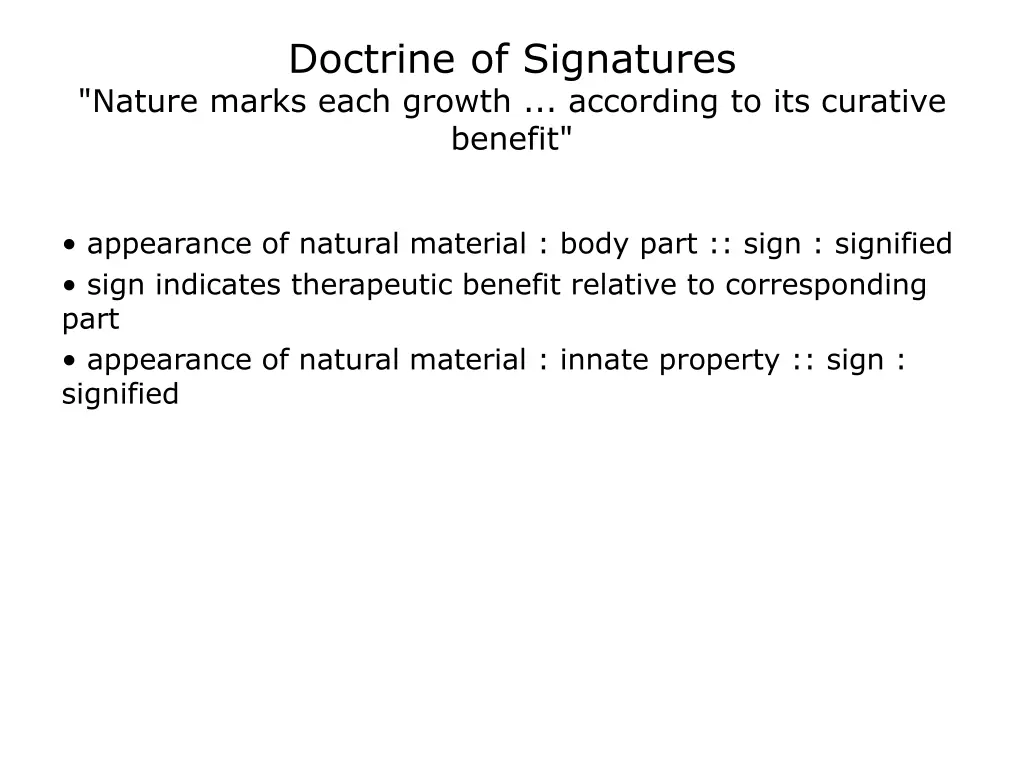 doctrine of signatures nature marks each growth 1