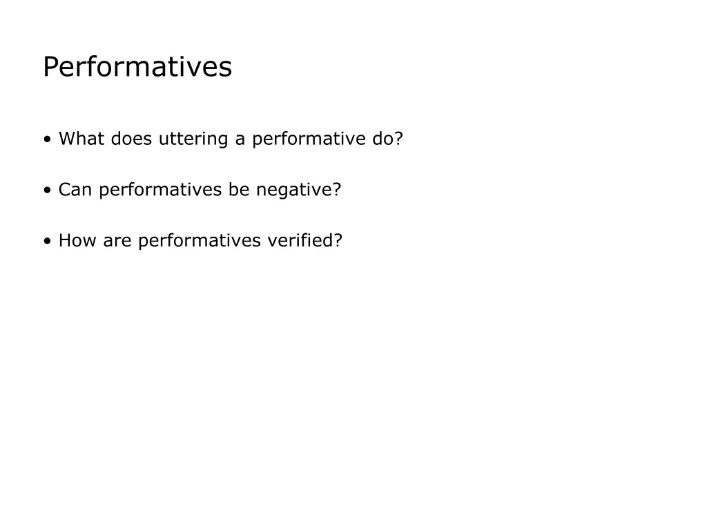 performatives