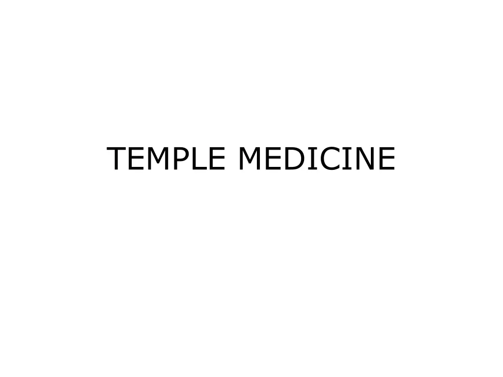 temple medicine