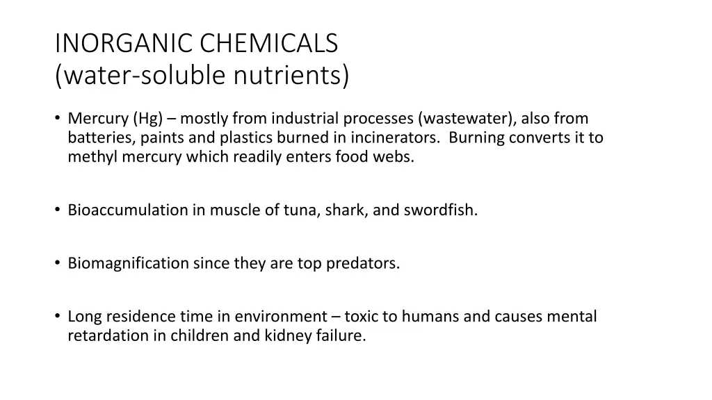 inorganic chemicals water soluble nutrients 1