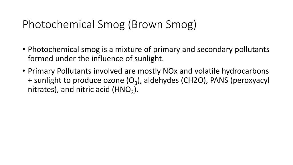 photochemical smog brown smog