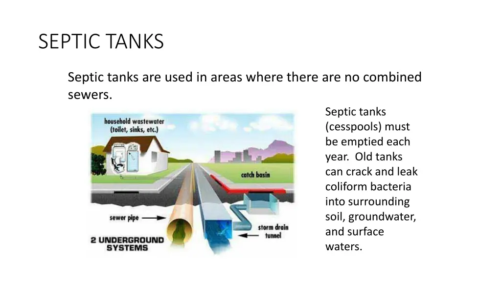 septic tanks