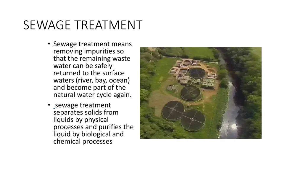 sewage treatment