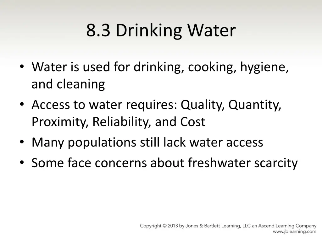 8 3 drinking water
