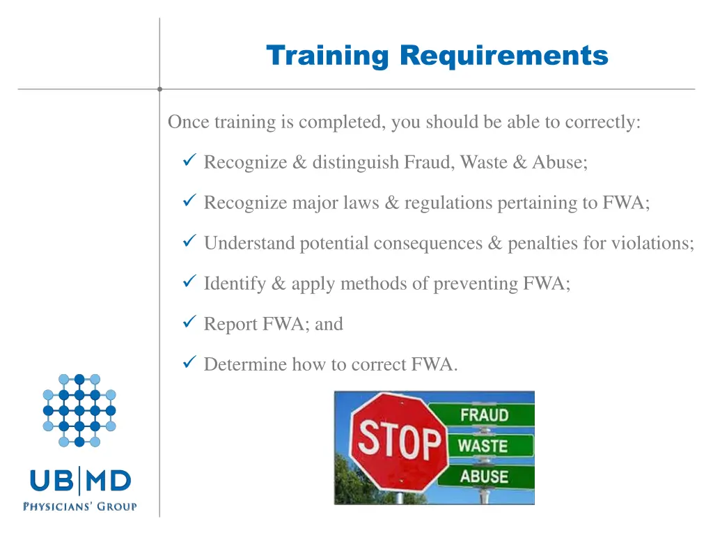 training requirements