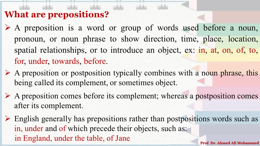 what are prepositions a preposition is a word