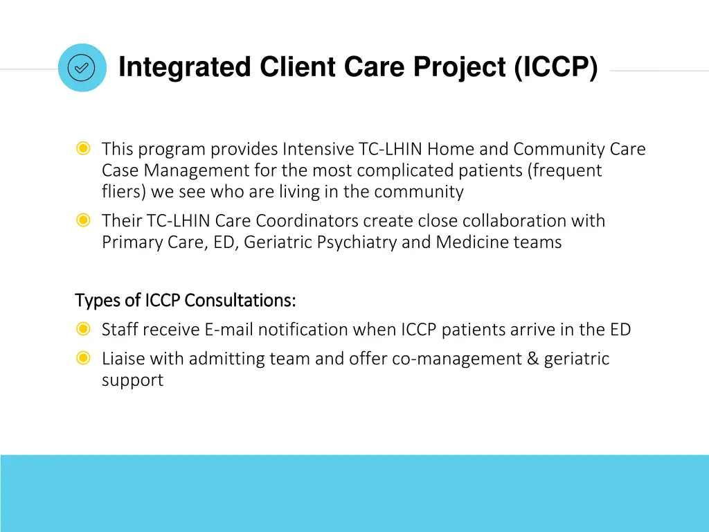 integrated client care project iccp