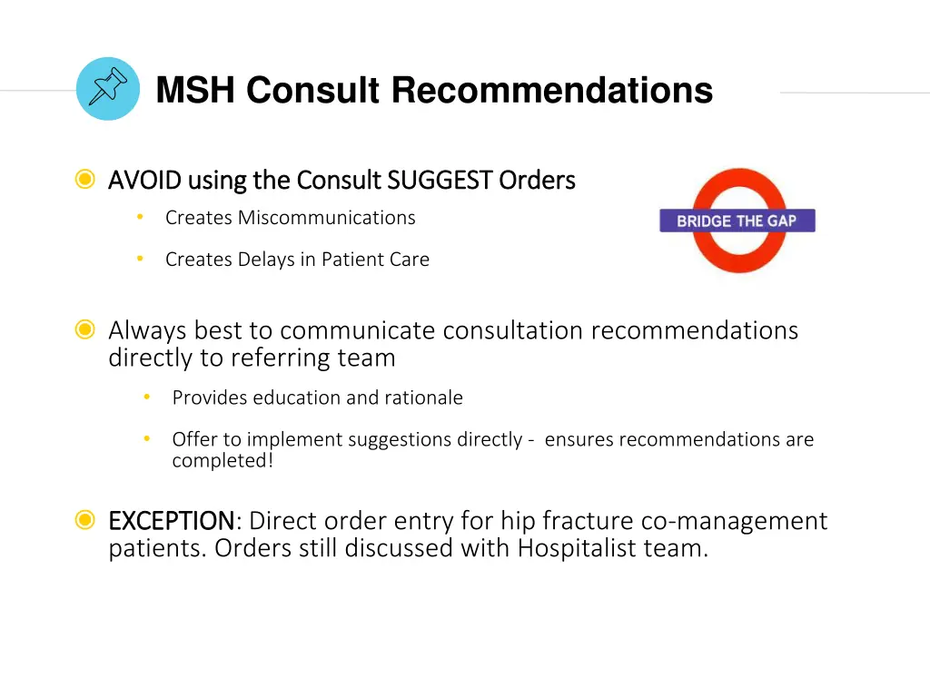 msh consult recommendations