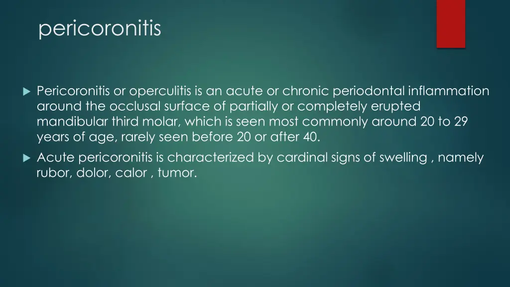 pericoronitis