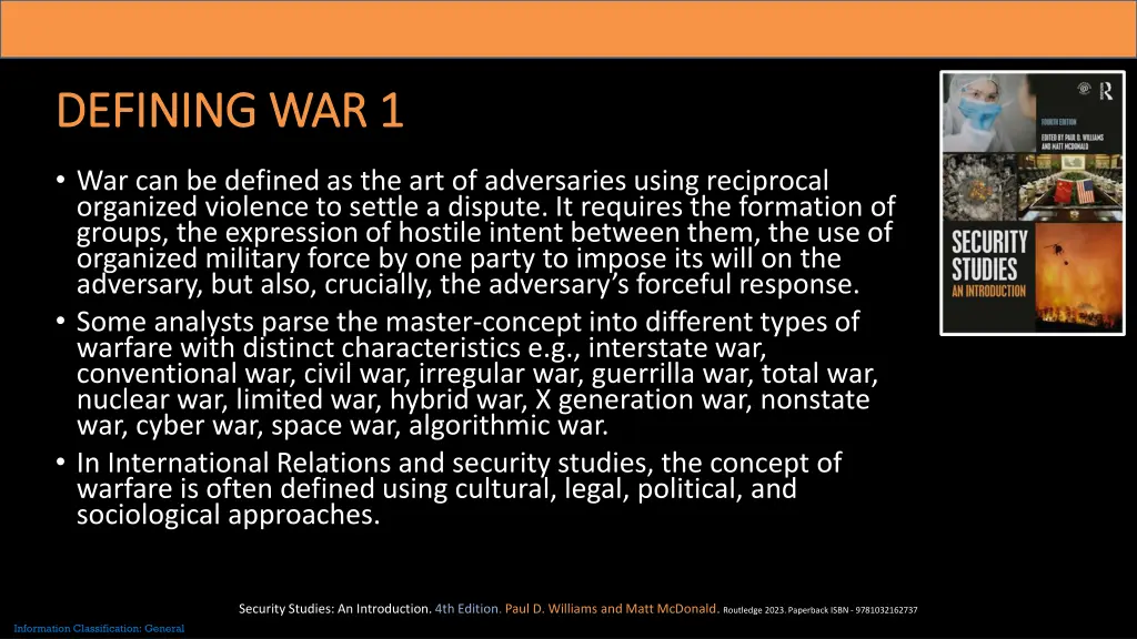 defining war 1 defining war 1