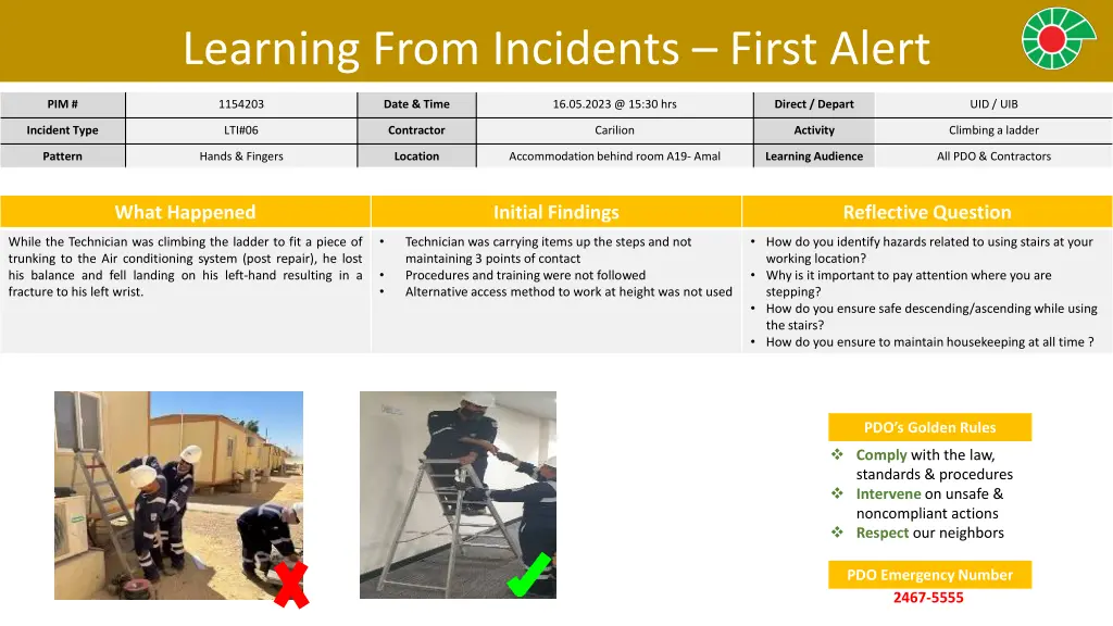 learning from incidents first alert 3