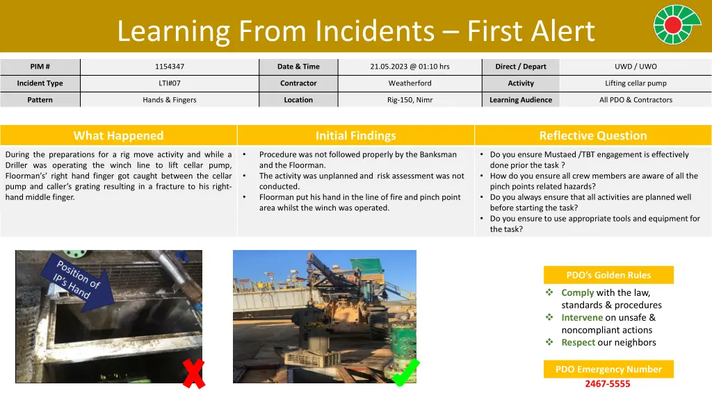 learning from incidents first alert 4