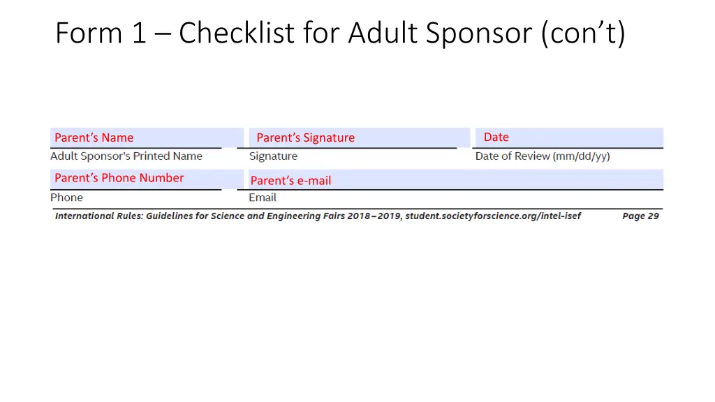 form 1 checklist for adult sponsor con t 1