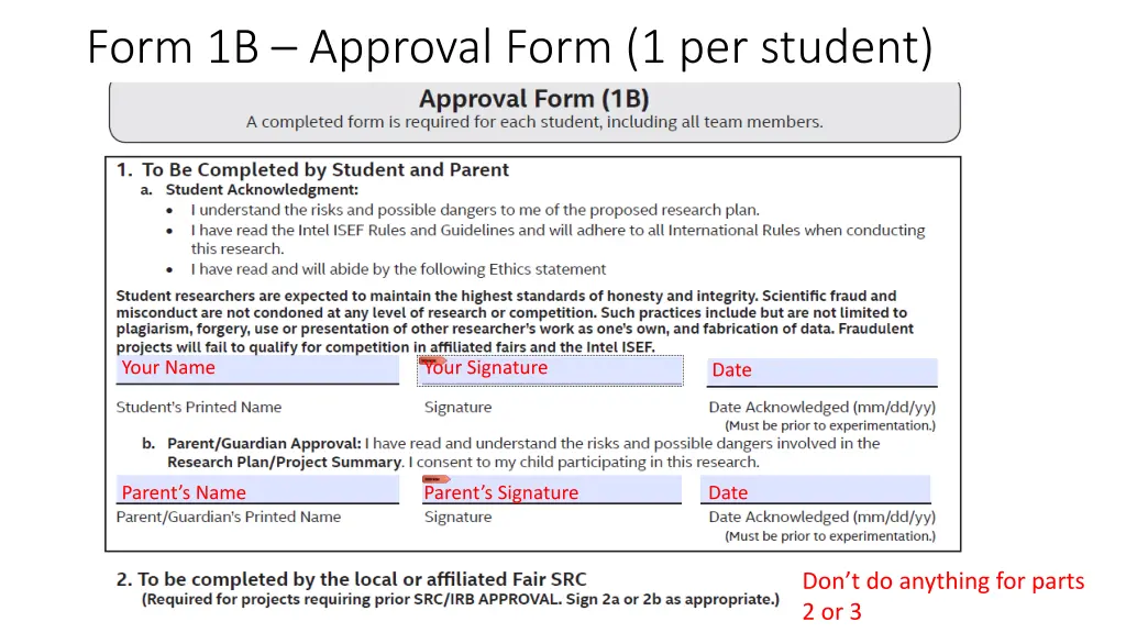 form 1b approval form 1 per student