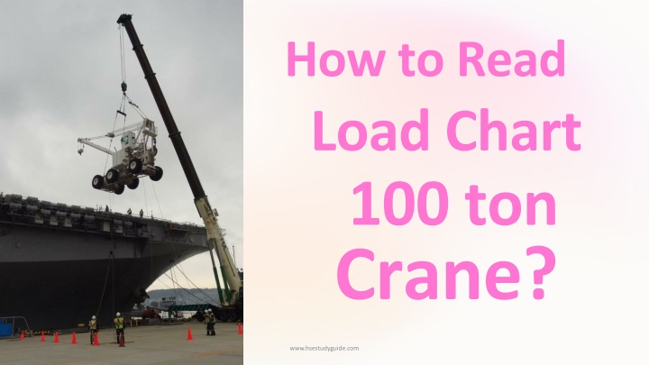 how to read load chart 100 ton crane