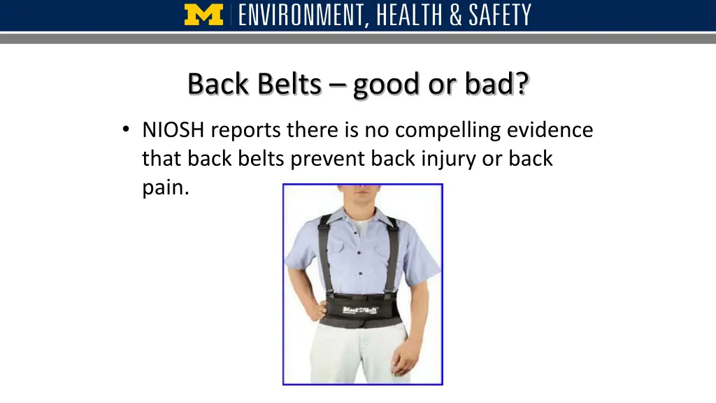 back belts good or bad
