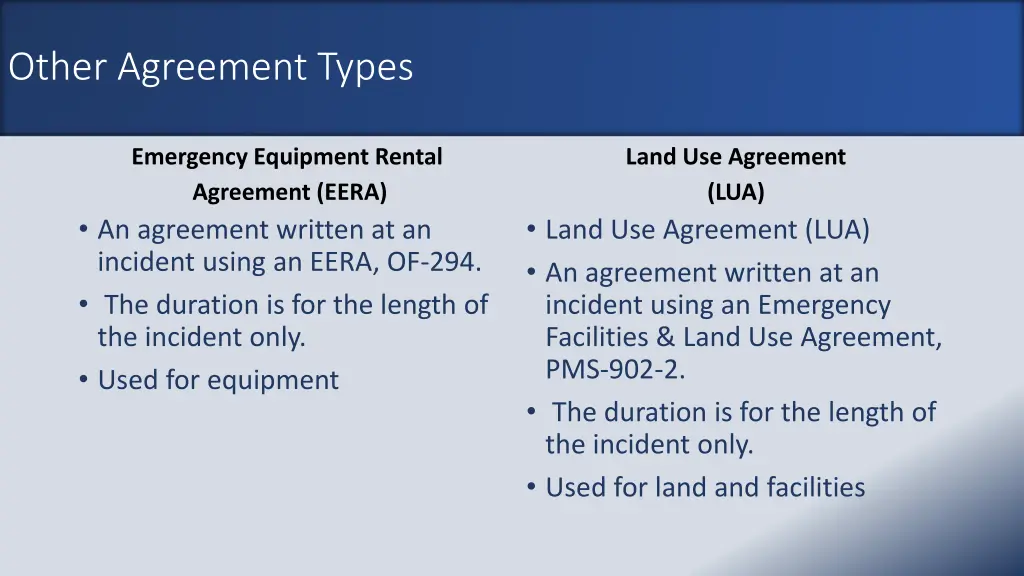 other agreement types