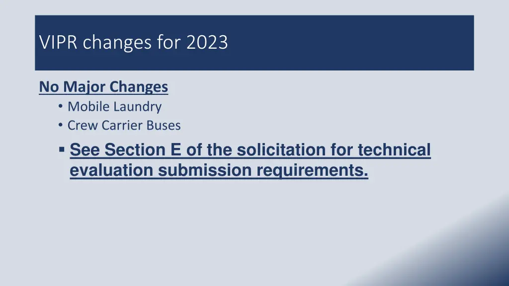 vipr changes for 2023 4