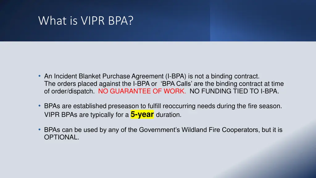 what is vipr bpa