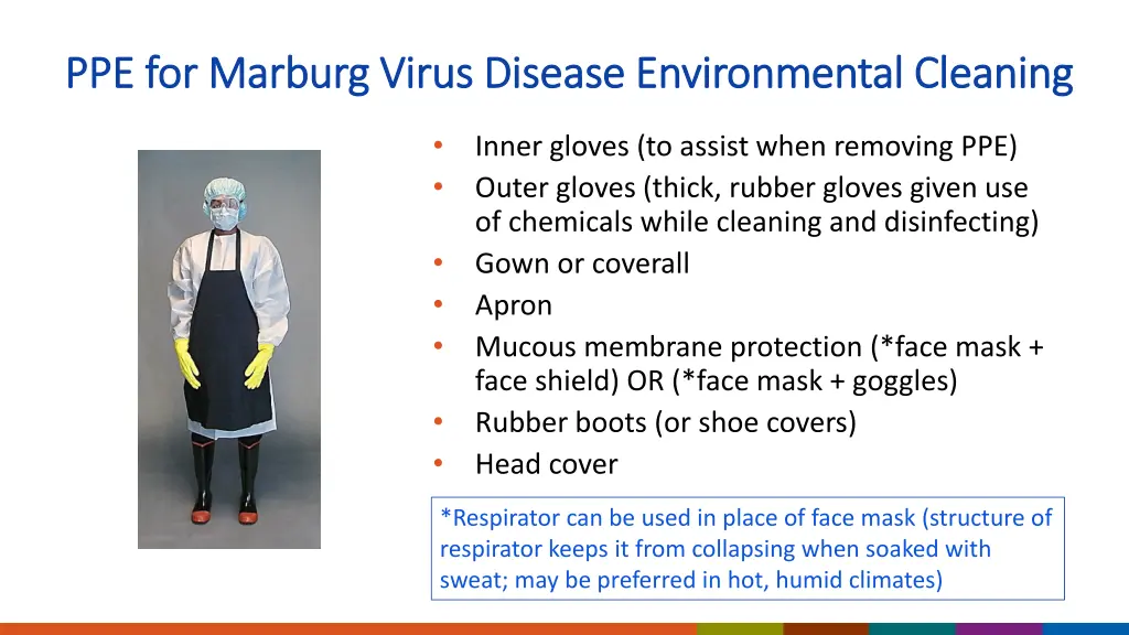 ppe for marburg virus disease environmental