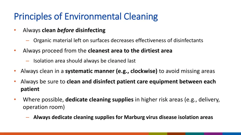 principles of environmental cleaning principles