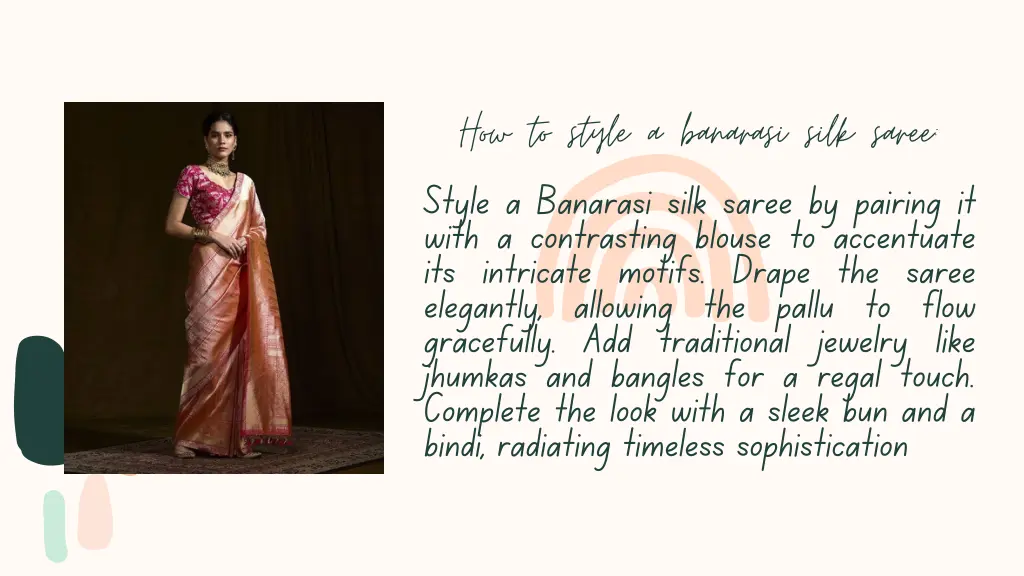 how to style a banarasi silk saree style