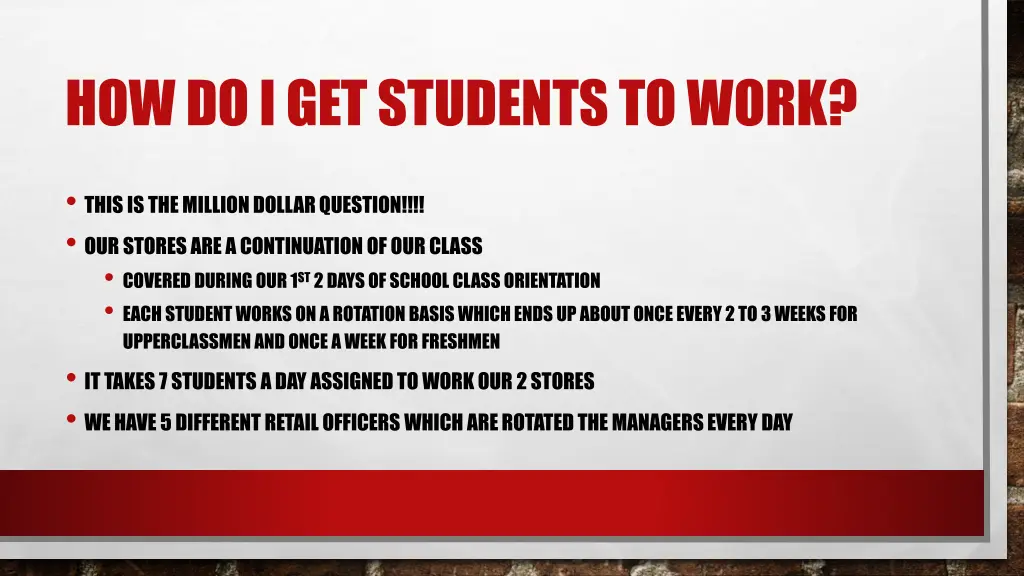 how do i get students to work