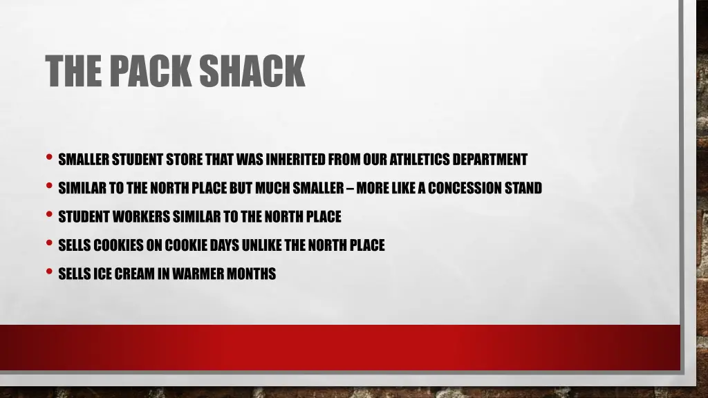 the pack shack