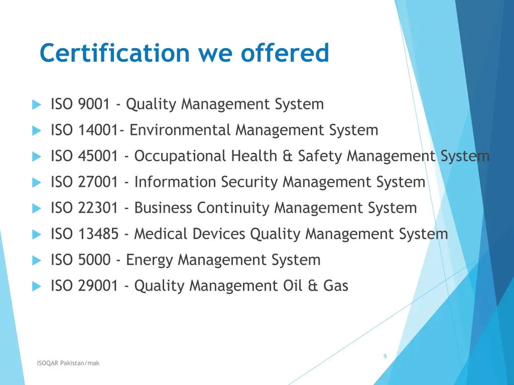 certification we offered