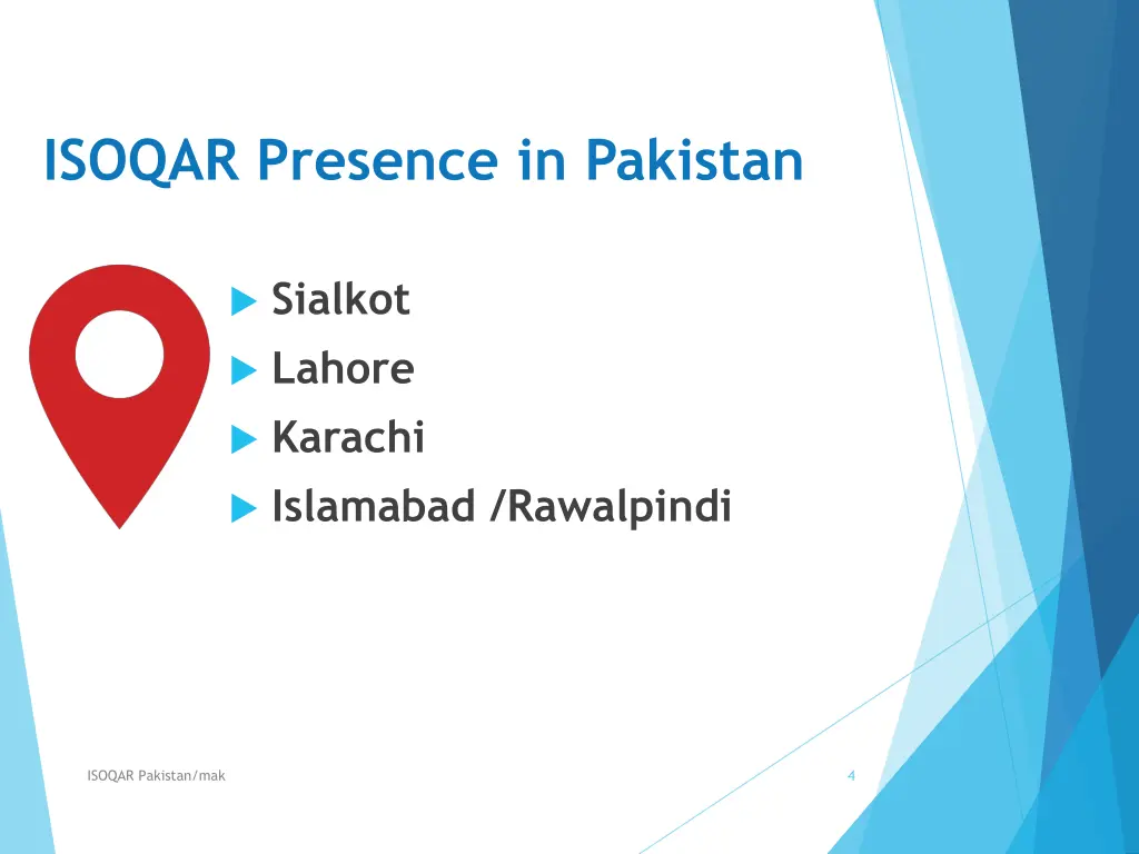 isoqar presence in pakistan