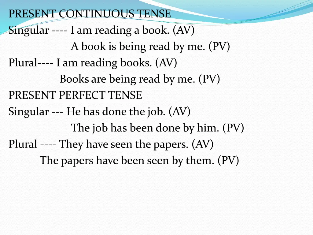 present continuous tense singular i am reading